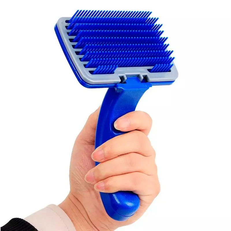 GENERICO - Peine Cepillo Quitapelusa para Perros Grande - Azul