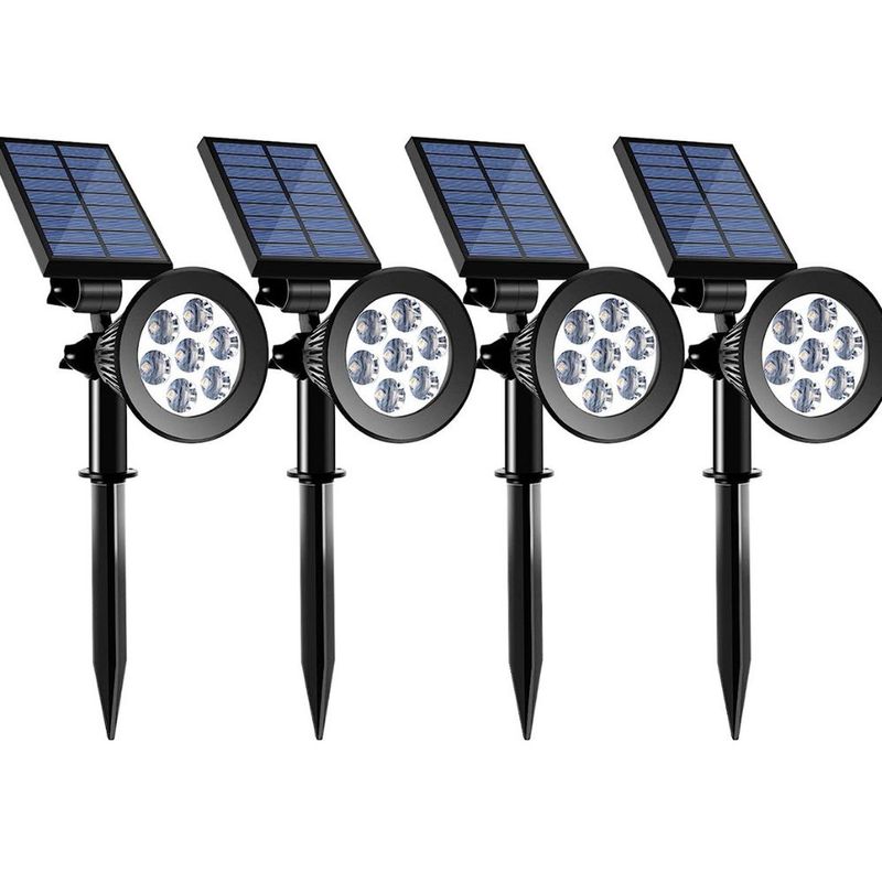 GENERICO - REFLECTOR SPOT LIGHT RECARGABLE CON ENERGIA SOLAR LUZ AMARILLA CALIDA