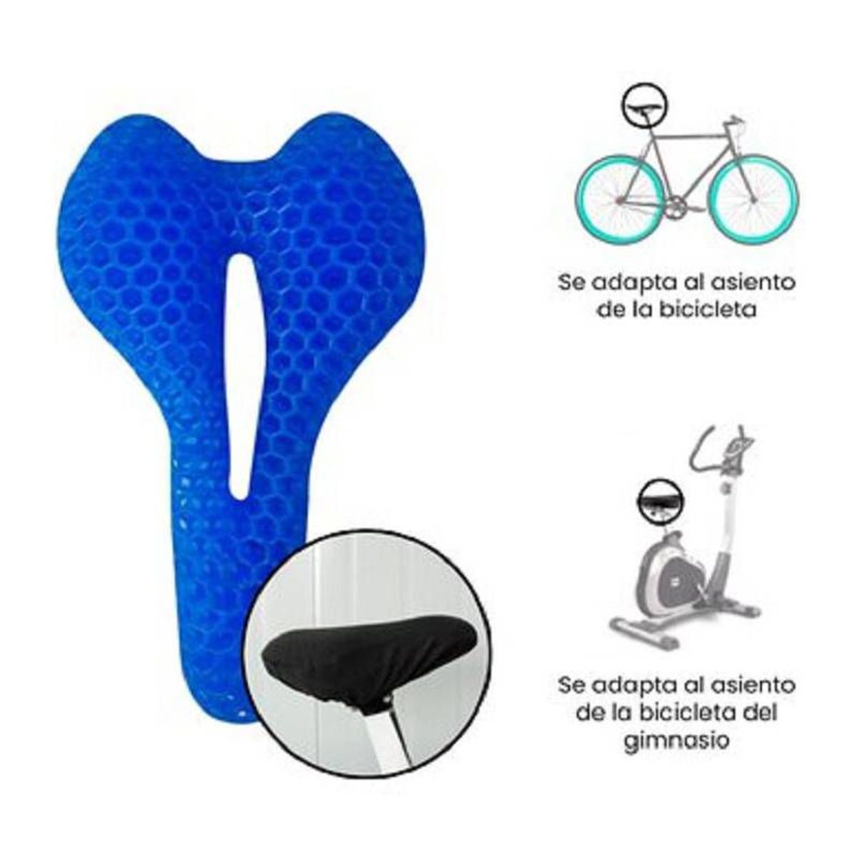 ITELSISTEM - Asiento Gel bicicleta Cojin funda Itelsistem Acolchado