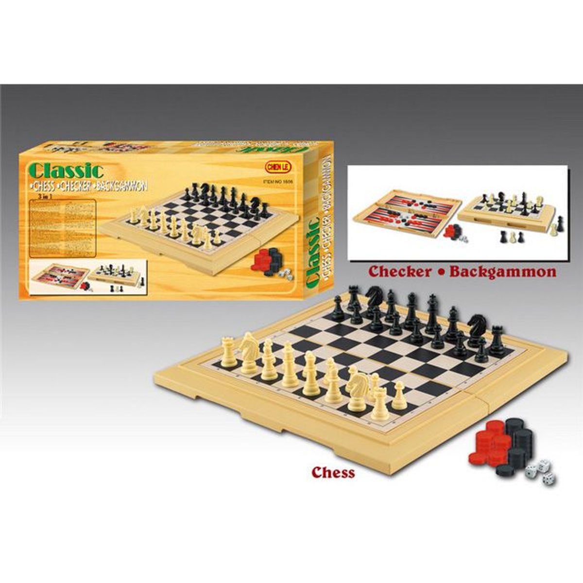 GENERICO - Ajedrez Madera 28 Cms