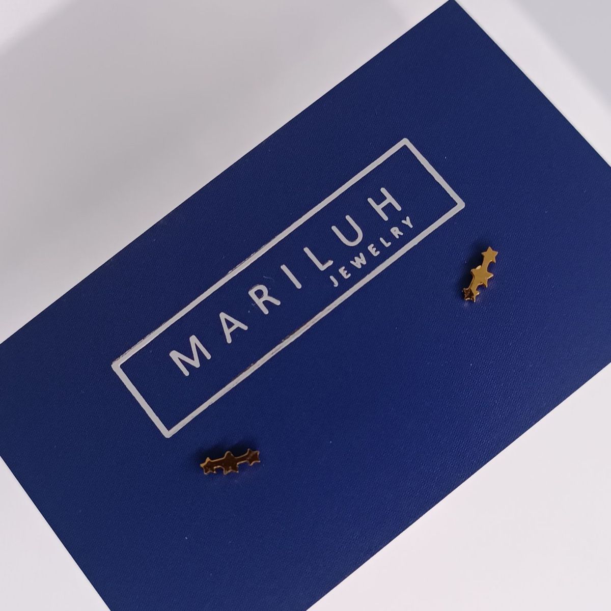 GENERICO - Aretes Acero - Triple Estrella - Dorado