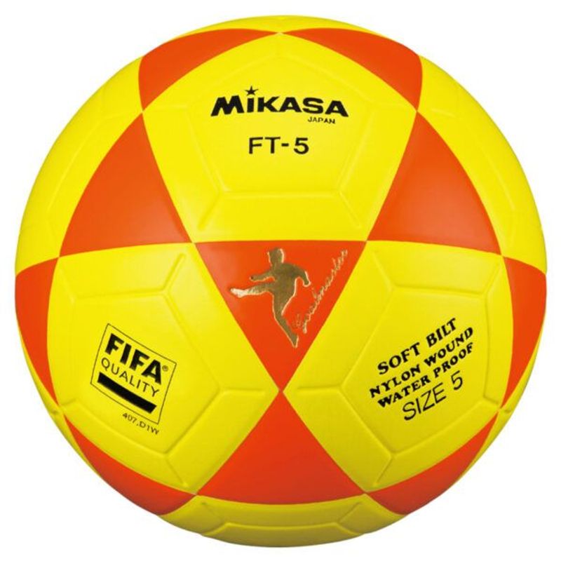 MIKASA - PELOTA PARA FUTBOL DE CUERO SINTETICO MIKASA FT 5