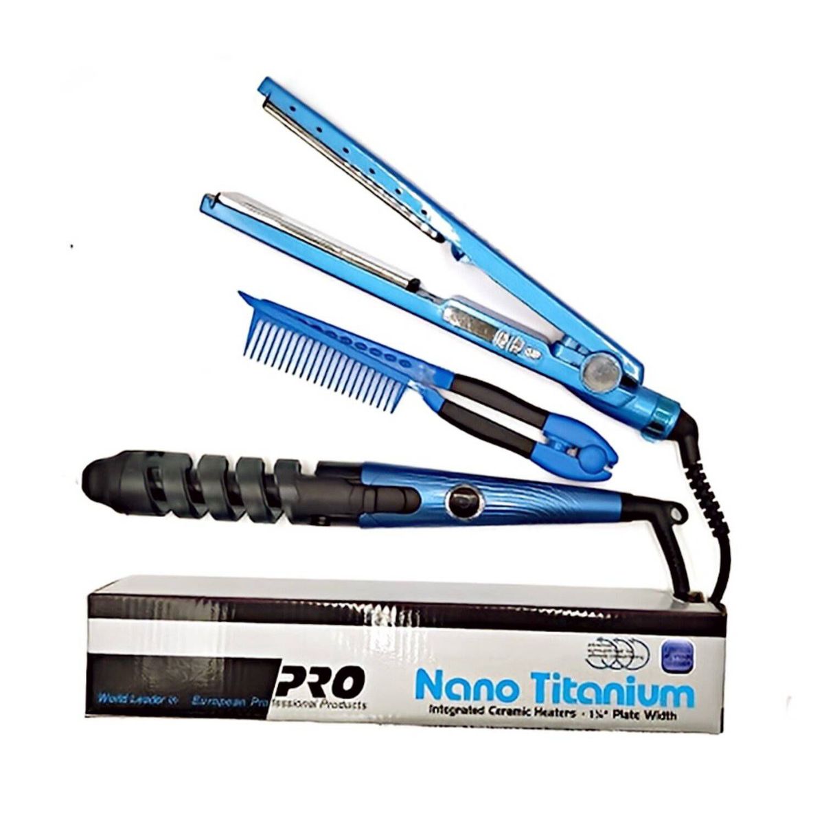 OEM - Plancha Nano Titanium  Rizador Ondulador  Peine