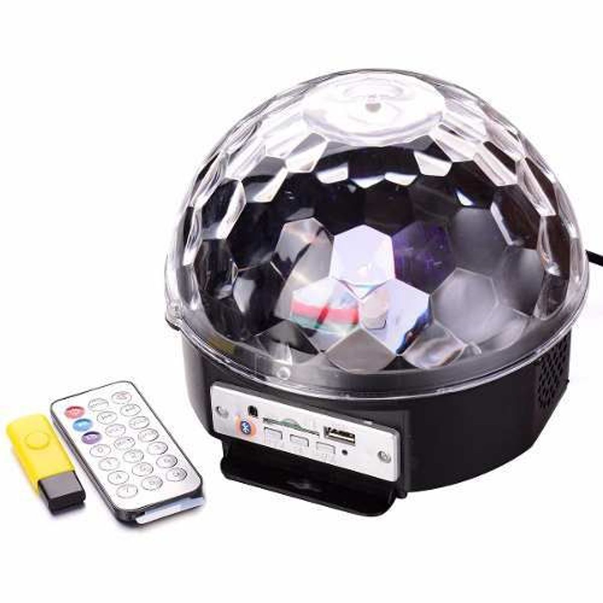 OEM - Bola Parlante Bluetooth con Control Remoto Giratorio con LED RGB