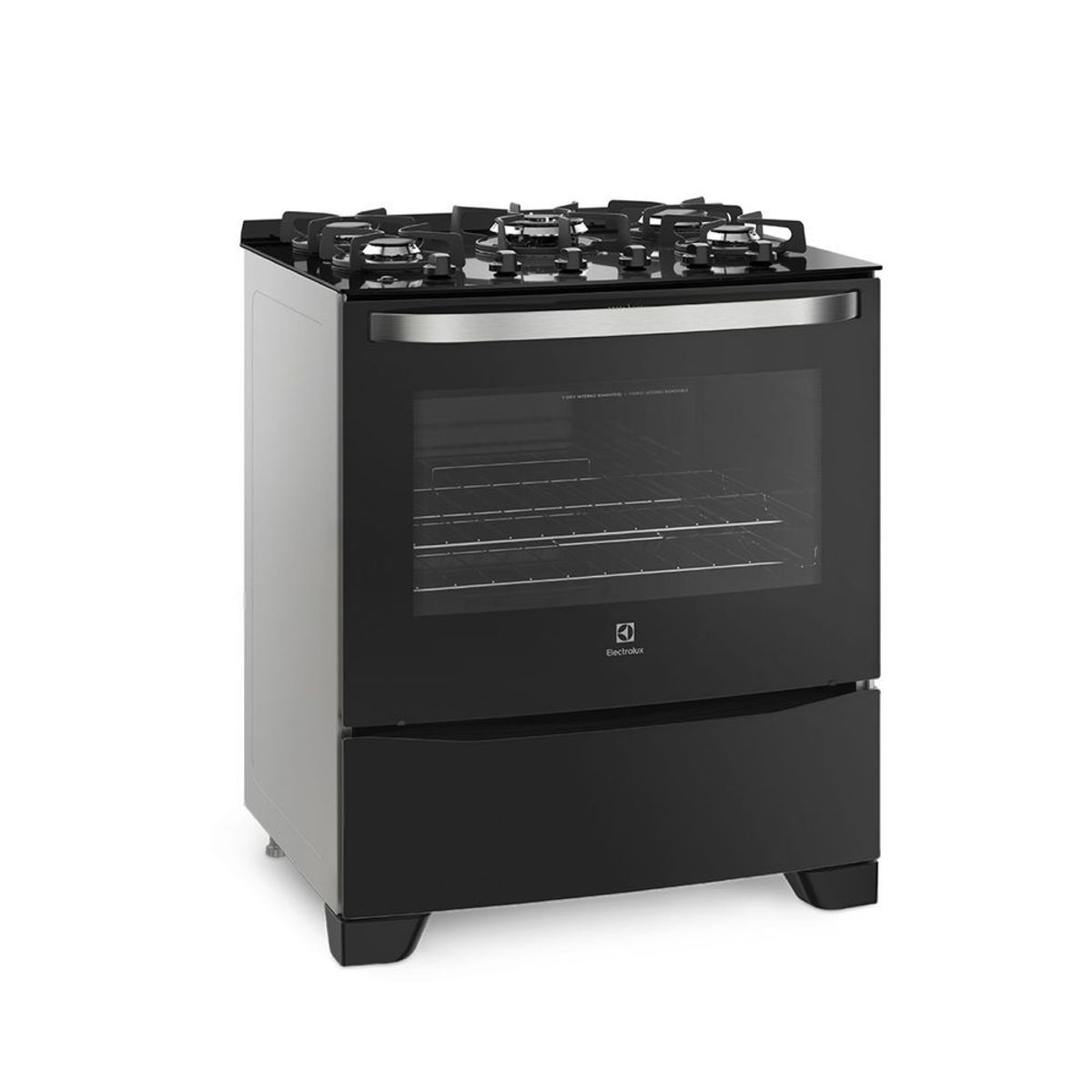 ELECTROLUX - Cocina de Pie a Gas con 5 Quemadores Electrolux 76GS Negro