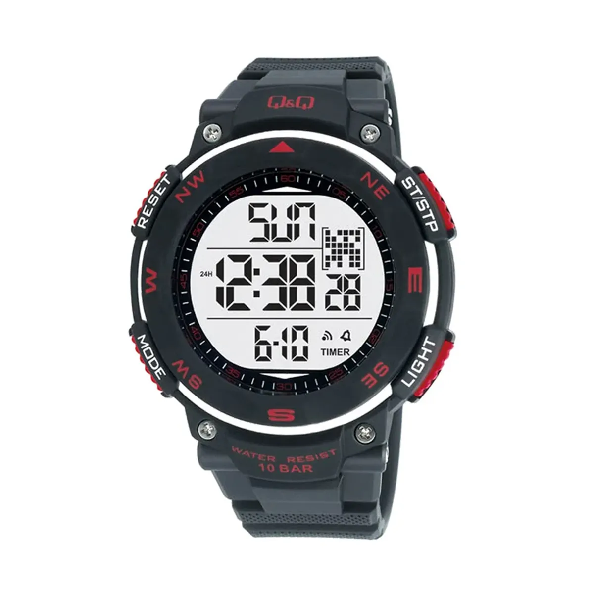 Q AND Q - Reloj deportivo digital qq acuatico alarma dual time multifuncion