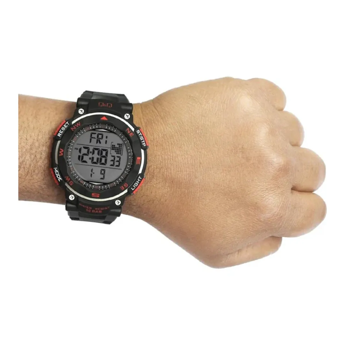 Q AND Q - Reloj deportivo digital qq acuatico alarma dual time multifuncion