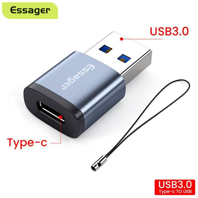 ESSAGER - Adaptador otg usb a 3.0 a usb tipo c essager