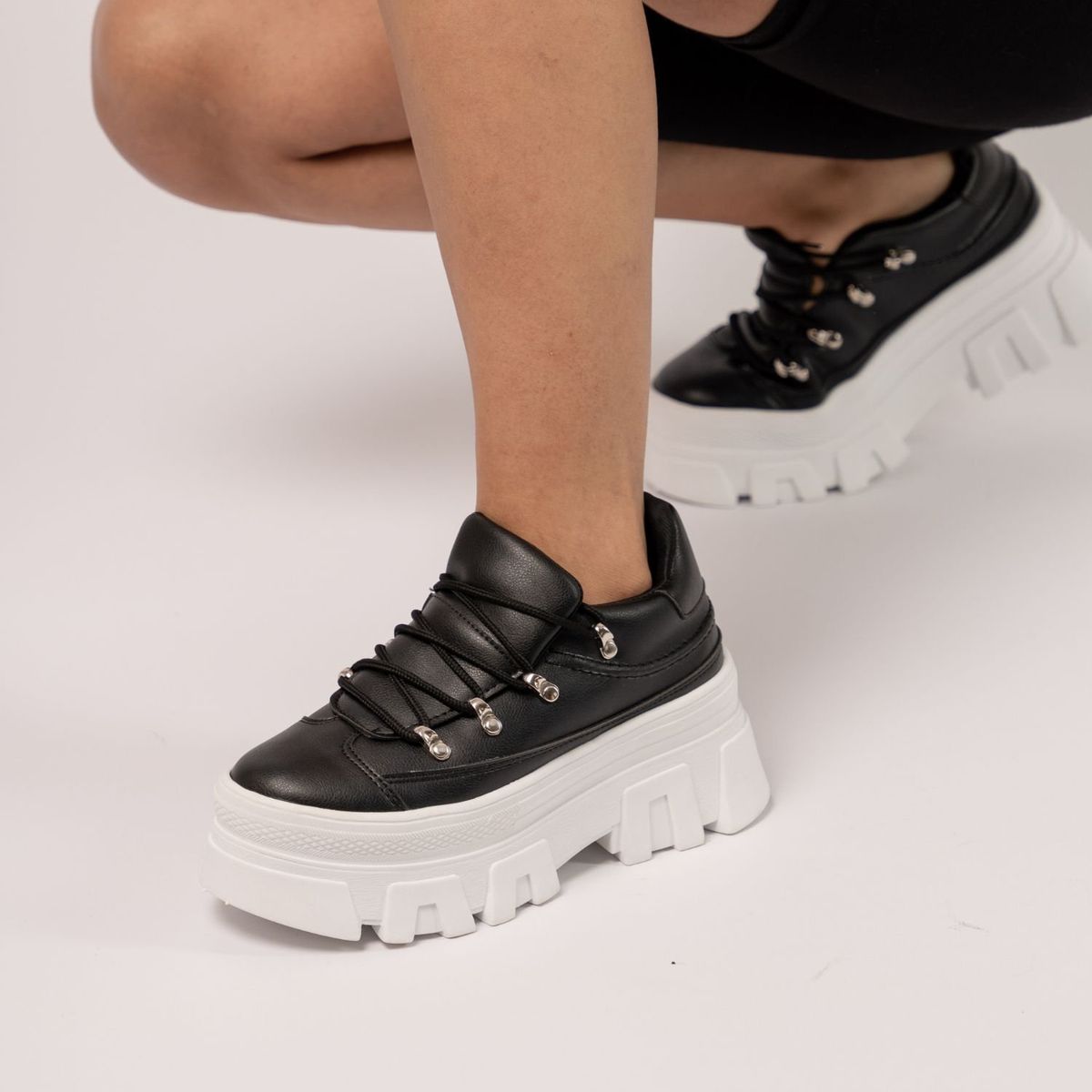 MAGDALENA SHOES - ZAPATILLA PLATAFORMA MUJER BRUNNA 752 NEGRO