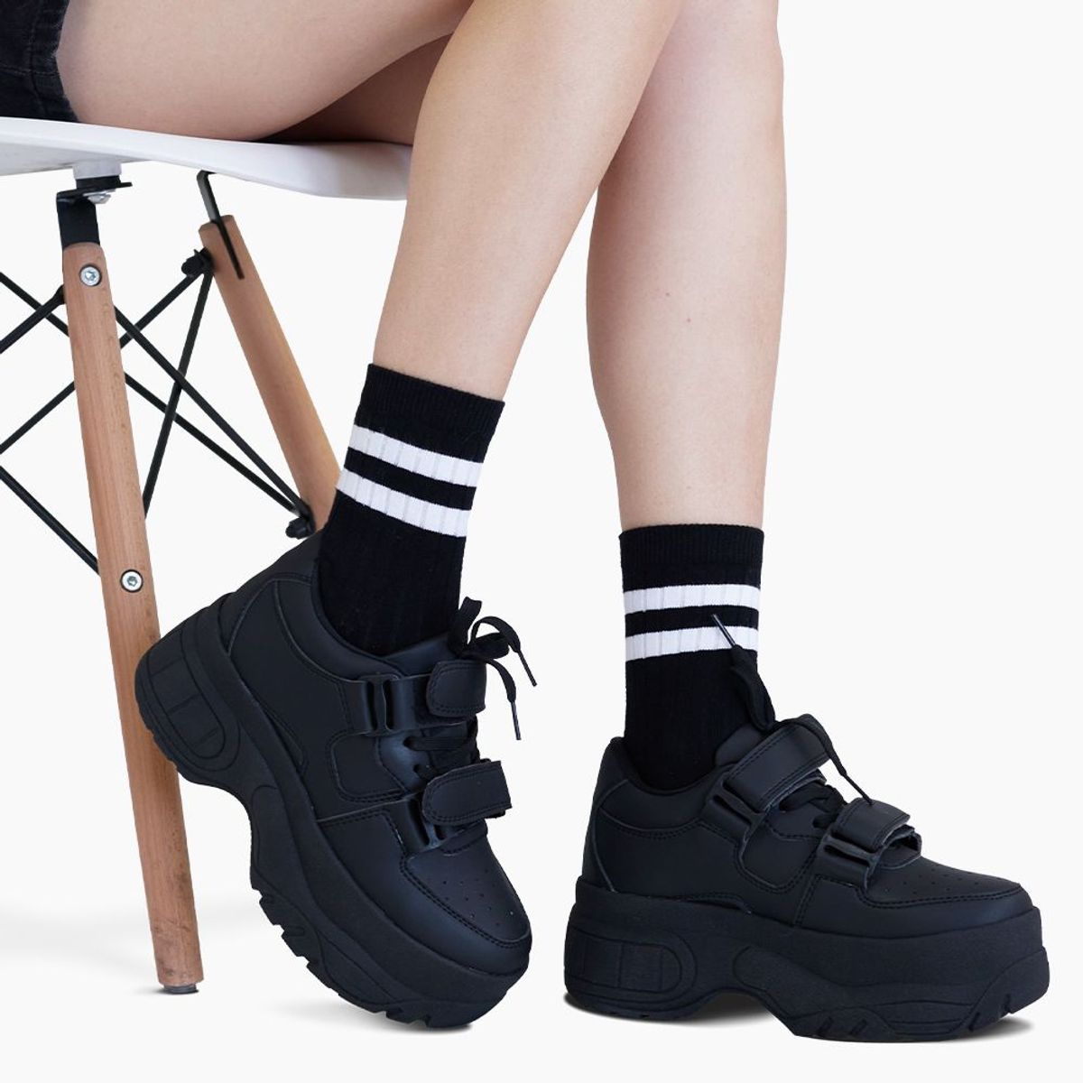 MAGDALENA SHOES - ZAPATILLAS PLATAFORMA MUJER JULIETA 765 NEGRO