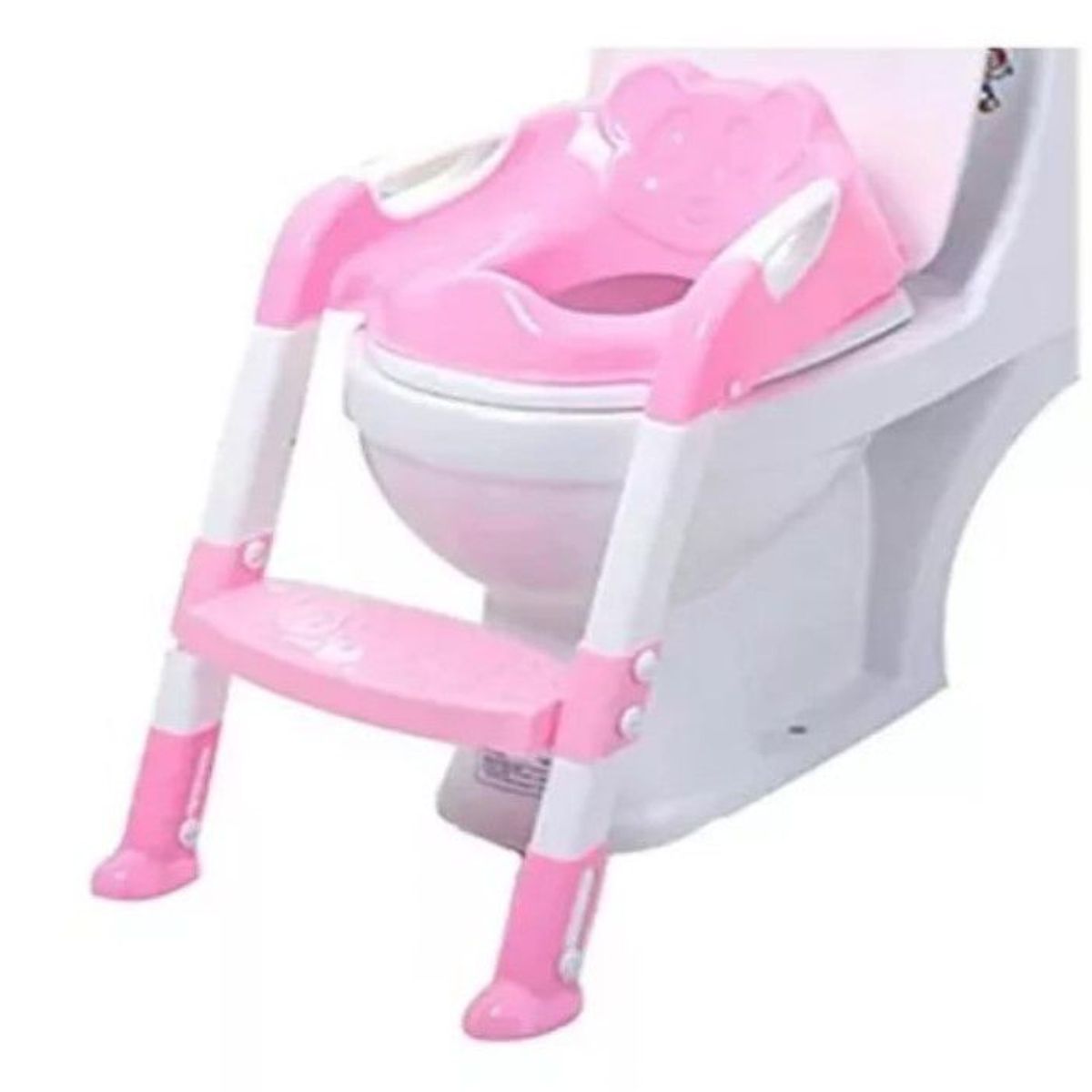 GENERICO - Asiento de entrenamiento ajustable para inodoro rosado.