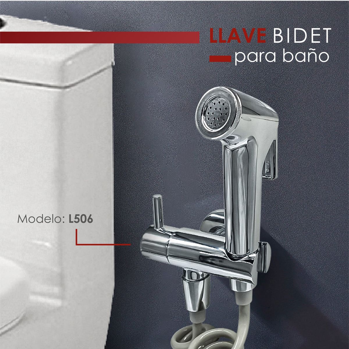 XM - LLAVE PARA DUCHA BIDET CROMADO L506