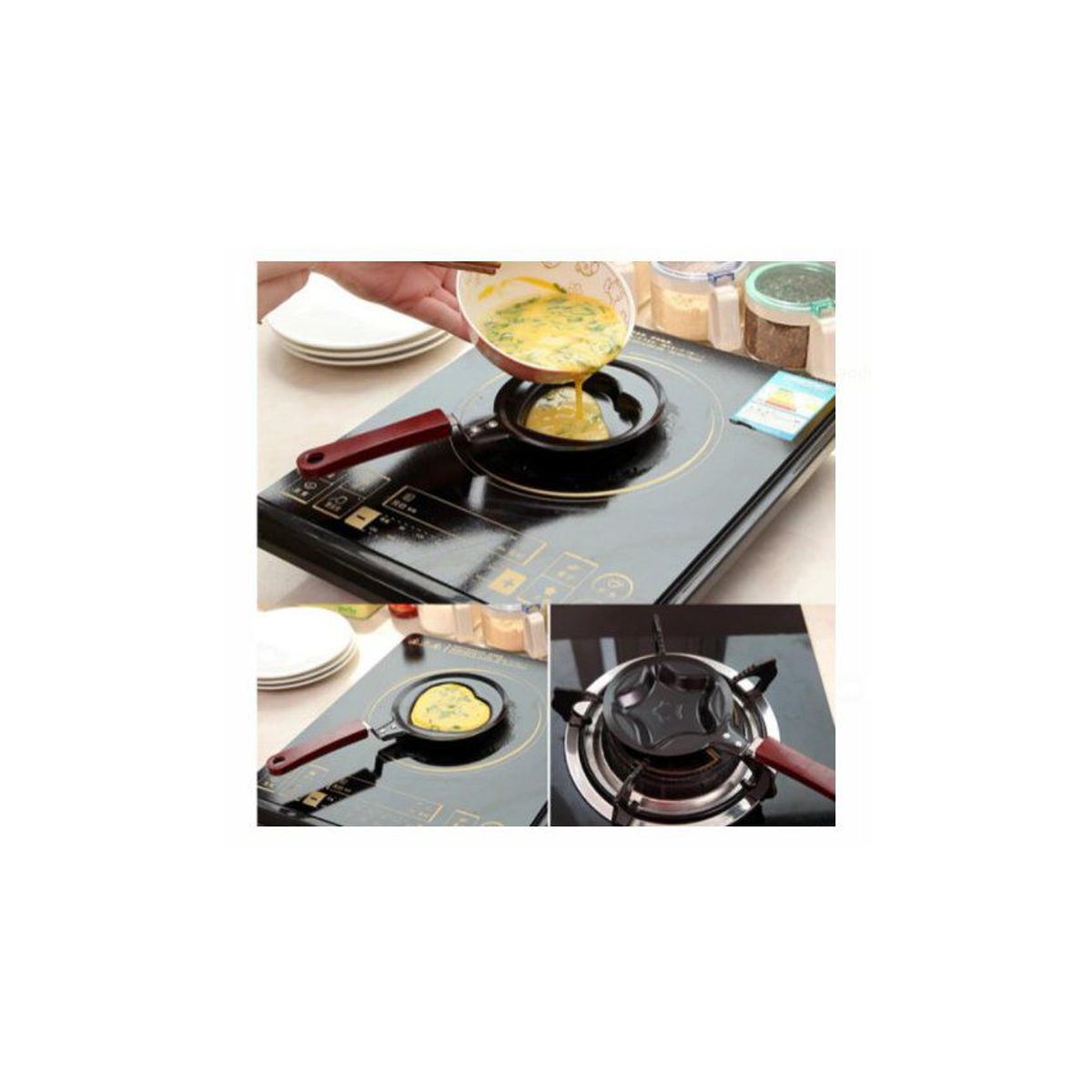 GENERICO - Mini sarten antiaderente con forma de corazon