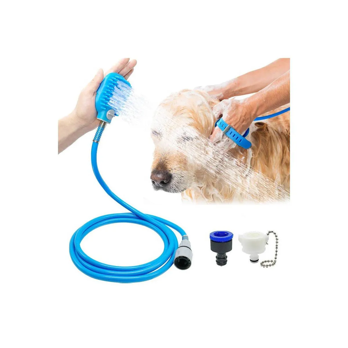 SM - Guante Ducha con Manguera Tipo Guante Mascotas Perros Gatos