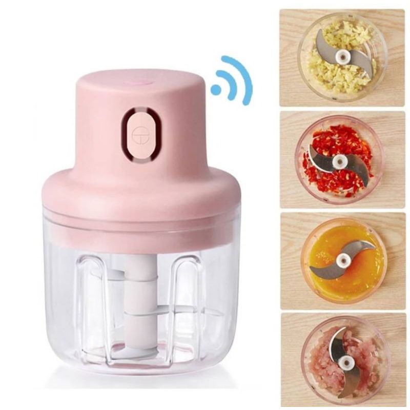 GENERICO - Mini Picatodo 250 ml Recargable USB Rosa.