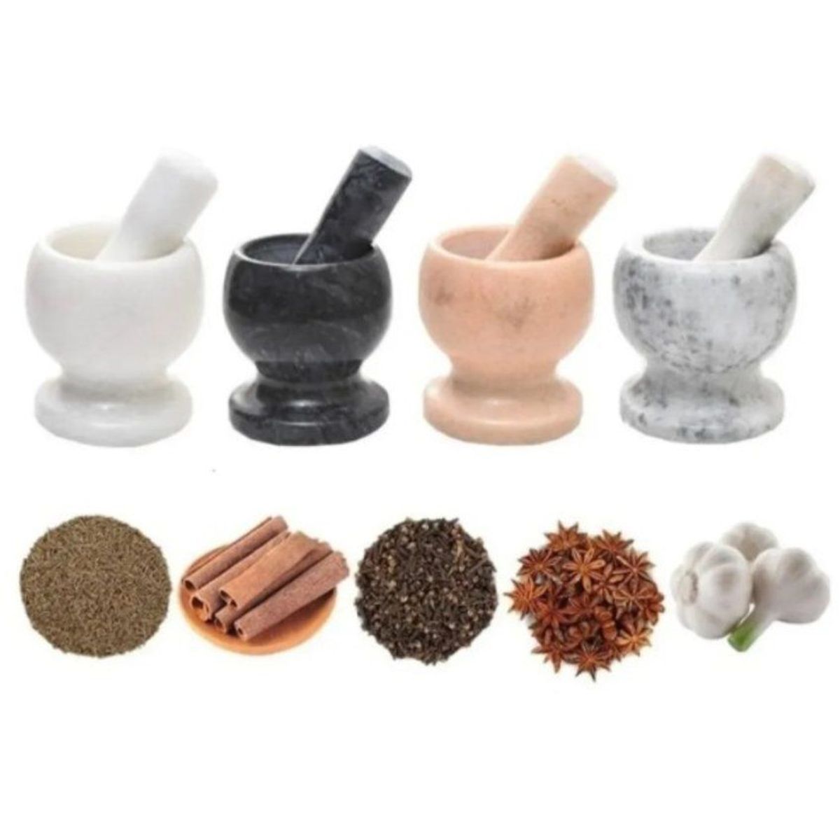 GENERICO - Mortero para cocina +pilon color blanco