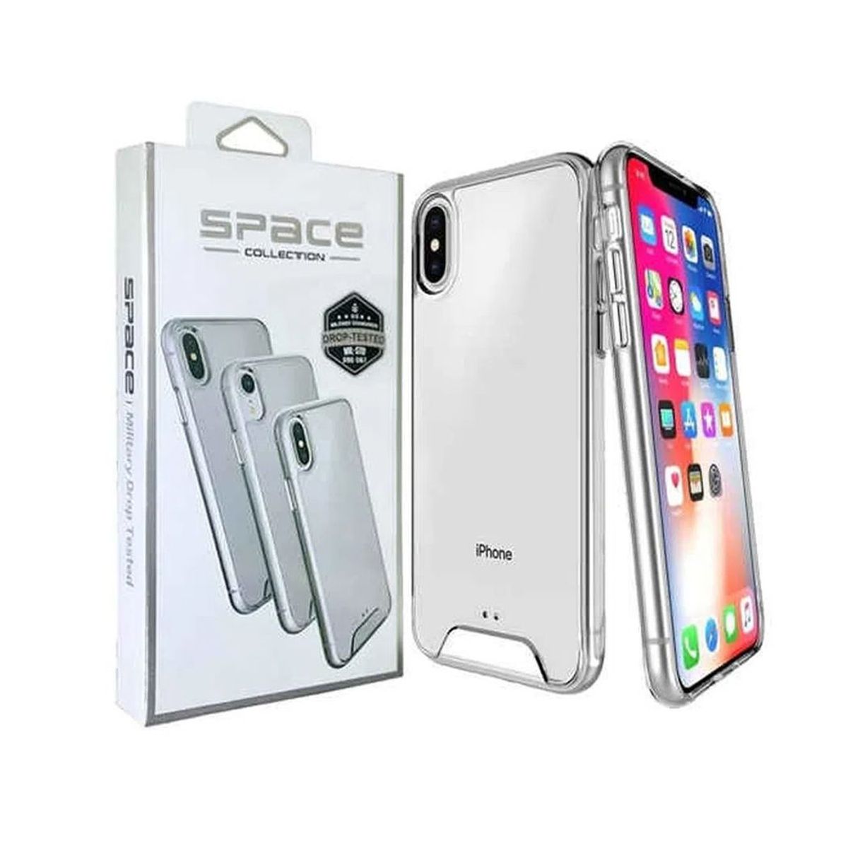 SPACE - Case Space Anticaida iPhone XR Transparente