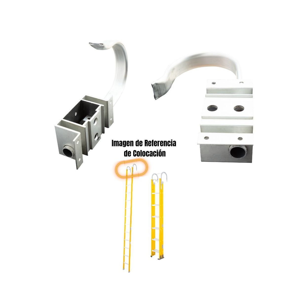 BRONCO AMERICAN - Ganchos Giratorios para Escalera Telescopica (x 1 Par)