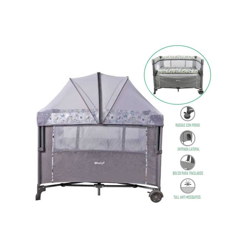 EBABY - Cuna colecho nala  eb751gb gris/azul