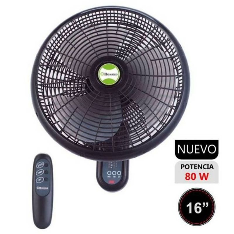 BOSSKO - Ventilador de Pared Control Remoto Bossko BK-8210PD
