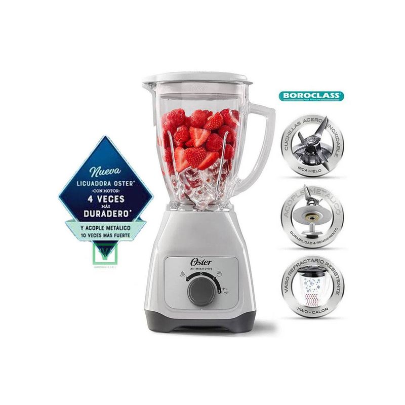 OSTER - Licuadora 1.5l control de perilla tritura hielo