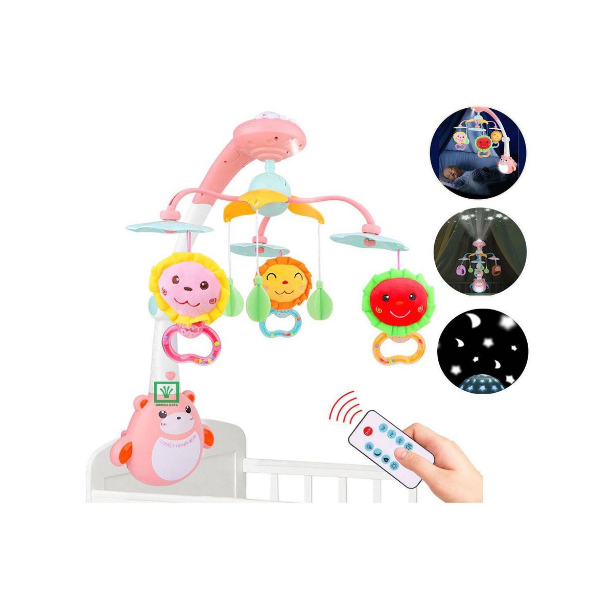 IDEAL - Movil para cuna con proyector luces y control