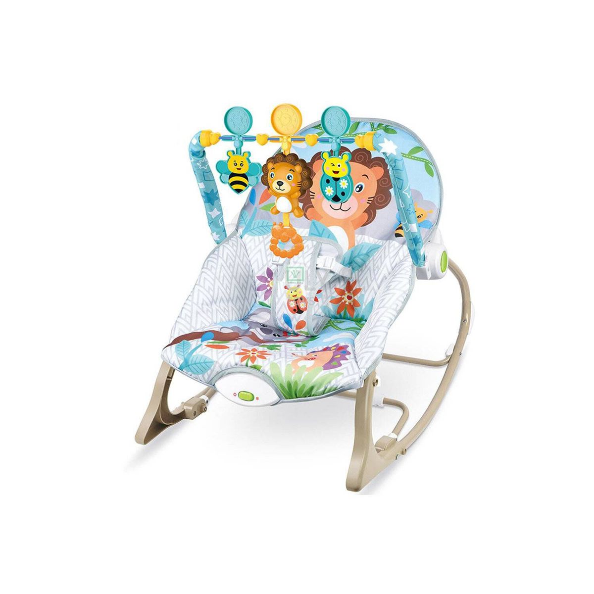 IDEAL - Silla mecedora vibradora musical rocker león