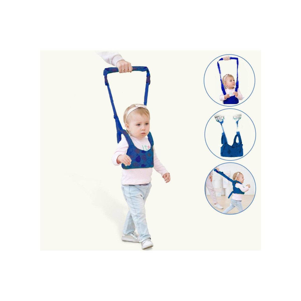 GENERICO - Arnés caminador 2 en 1 primeros pasos azul