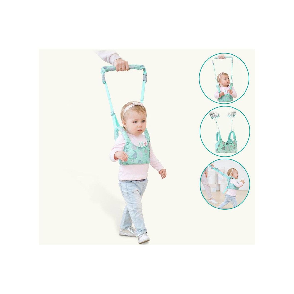 GENERICO - Arnés caminador 2 en 1 primeros pasos turquesa
