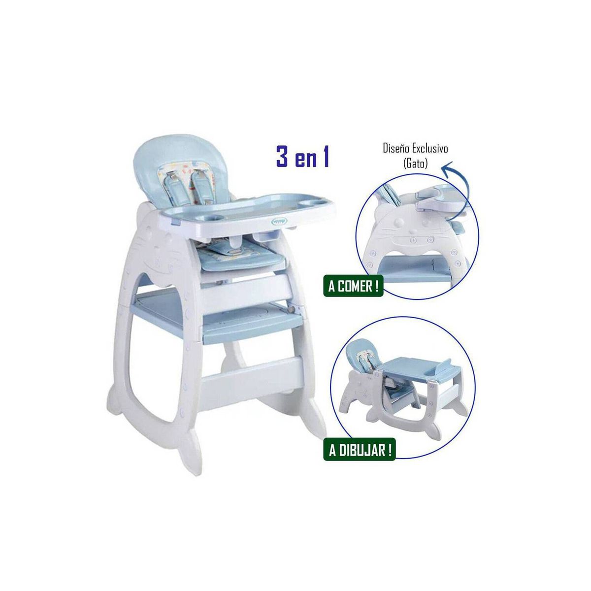 VOYAGE - Silla de comer gato 3 en 1