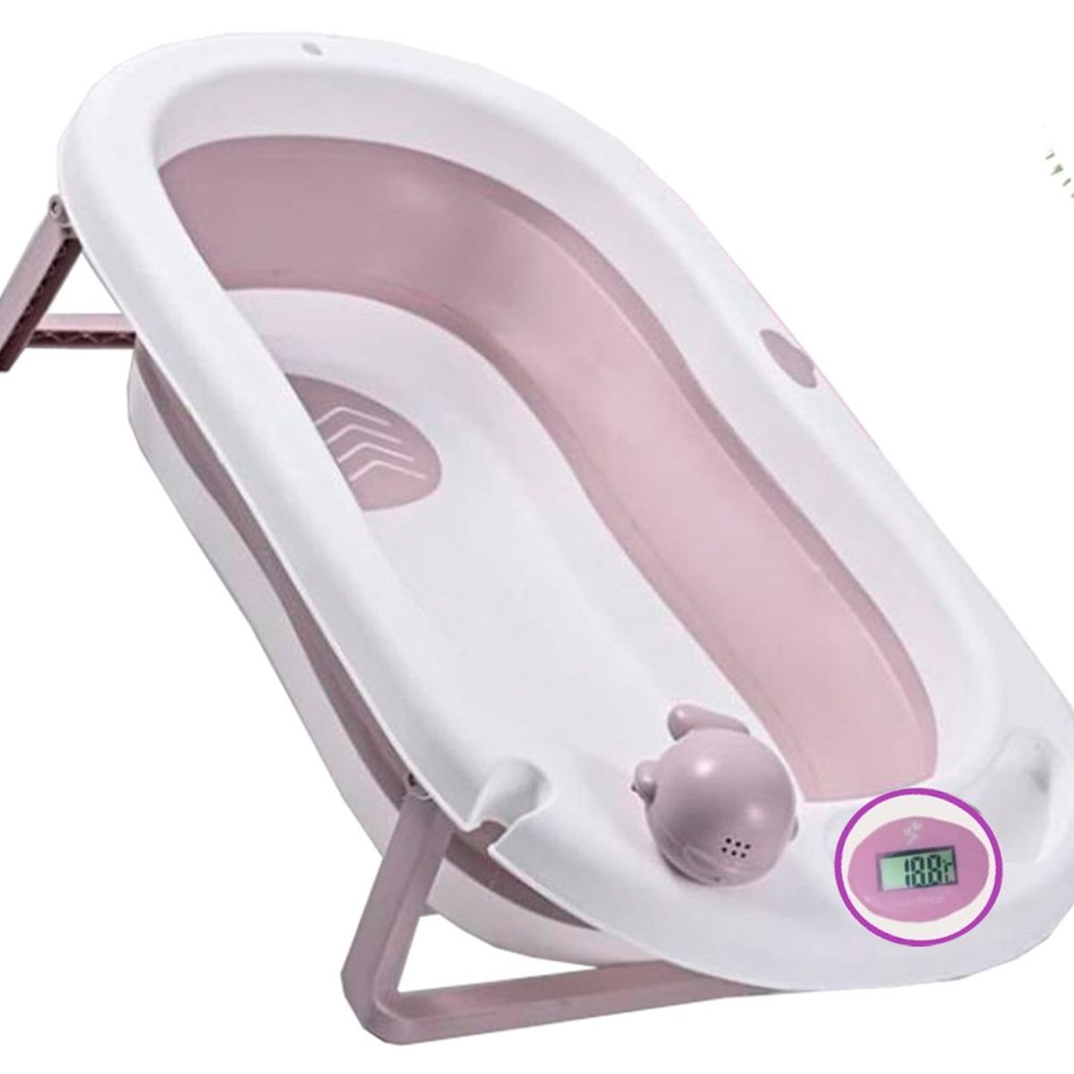 DOUX BEBE - Bañera Tina de Baño para Bebe Plegable Rosa