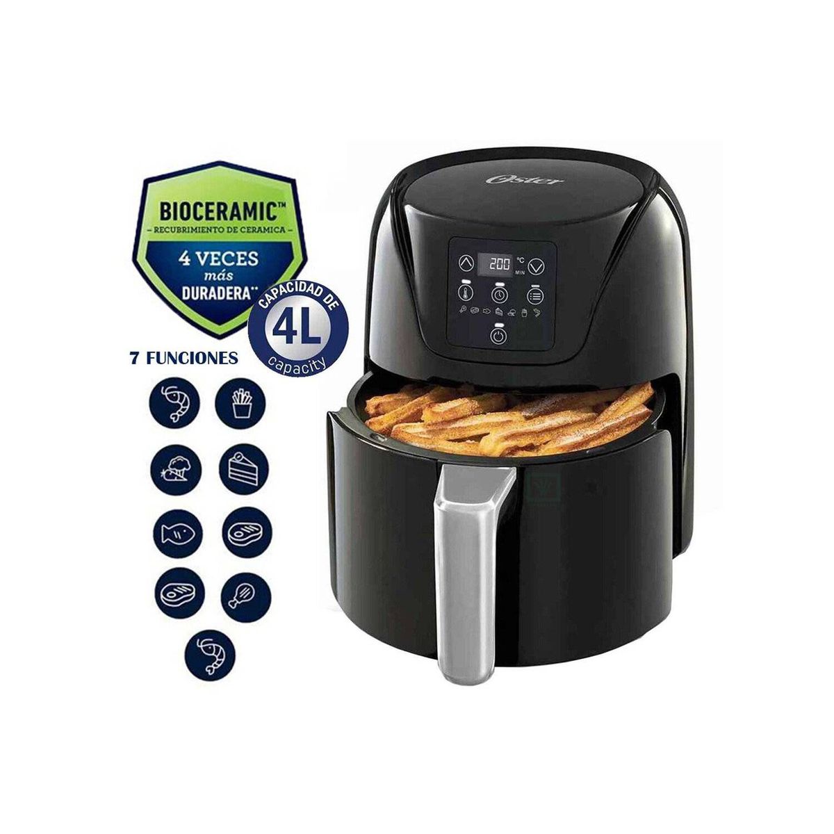 OSTER - Freidora de aire digital 7 funciones 4 litros