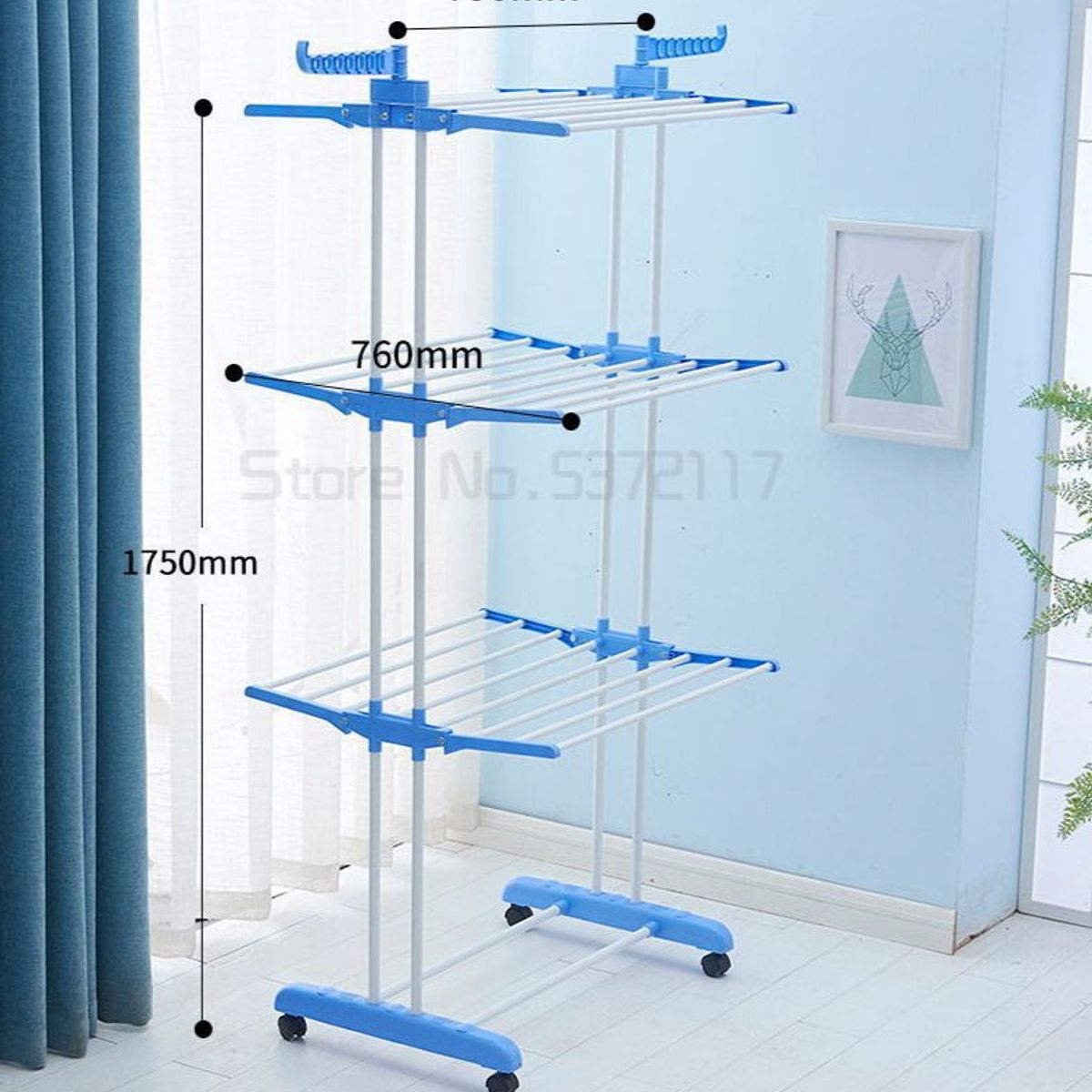 OEM - Tendedero Tendal Plegable de Ropa 3 Niveles Multifuncional
