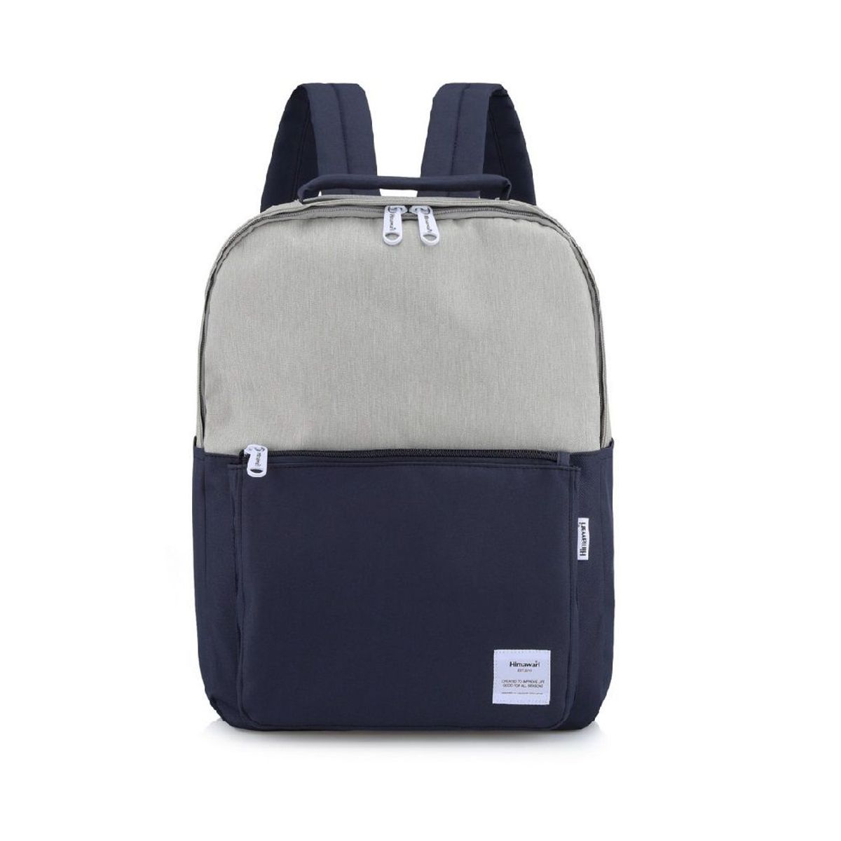 HIMAWARI - Himawari - Mochila escolar o de viaje porta Laptop H0511-3 Gris y Azul