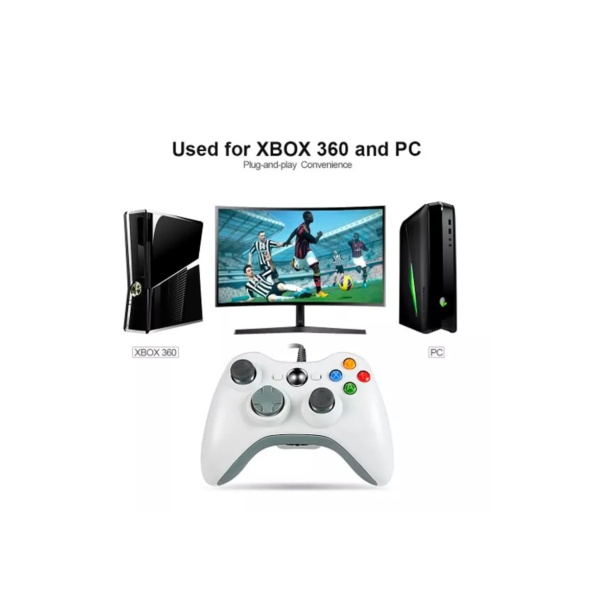 GENERICO - Mando Xbox 360 Para Console Pc Con Windows X Box