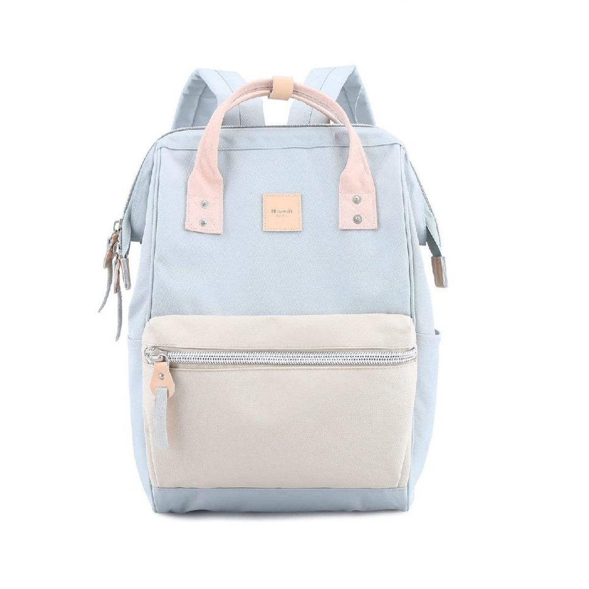 HIMAWARI - Himawari - Mochila escolar o de viaje porta Laptop H1881-2 Celeste y Gris