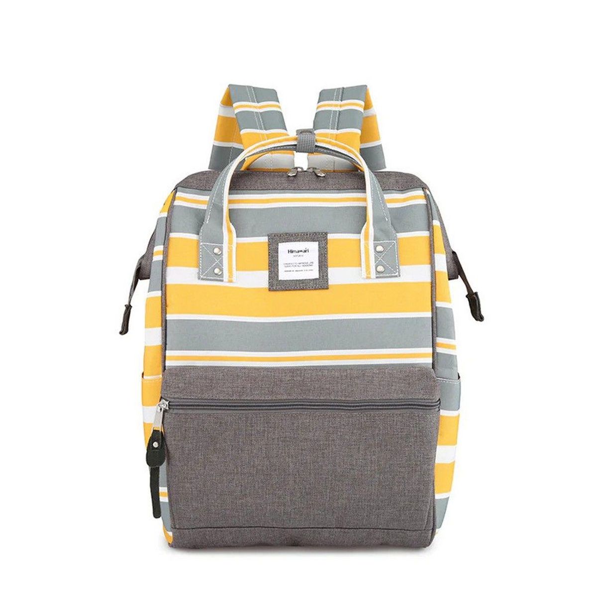 HIMAWARI - Himawari - Mochila escolar o de viaje porta Laptop Amarillo y Gris