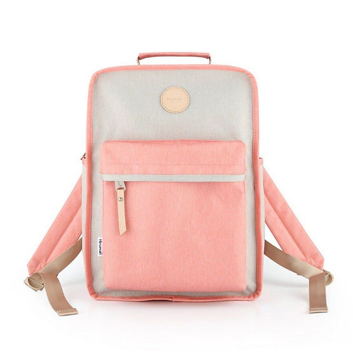 HIMAWARI - Himawari - Mochila escolar o de viaje porta Laptop Rosado y Gris