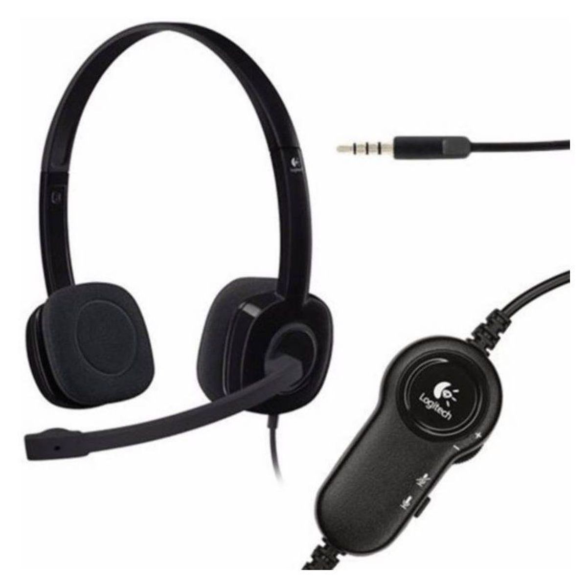 LOGITECH - AUDÍFONO LOGITECH CON MICROFONO PARA LAPTOP H151 STEREO BLACK