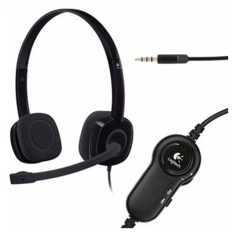 LOGITECH - AUDÍFONO LOGITECH CON MICROFONO PARA LAPTOP H151 STEREO BLACK