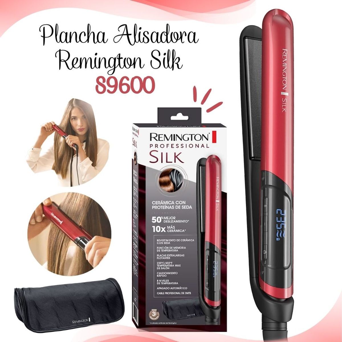 REMINGTON - Plancha Alisadora Remington Silk 455°F 235°C