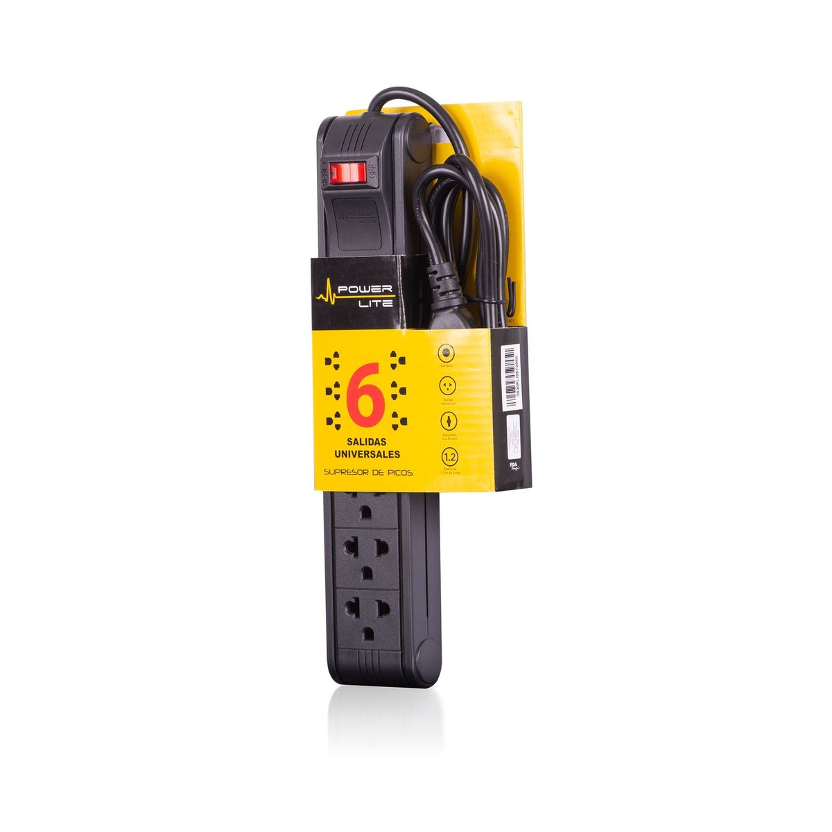 POWER LITE - SUPRESOR DE PICOS ANTIFLAME 6TOMAS PLI557 12M 18AWG POWER LITE