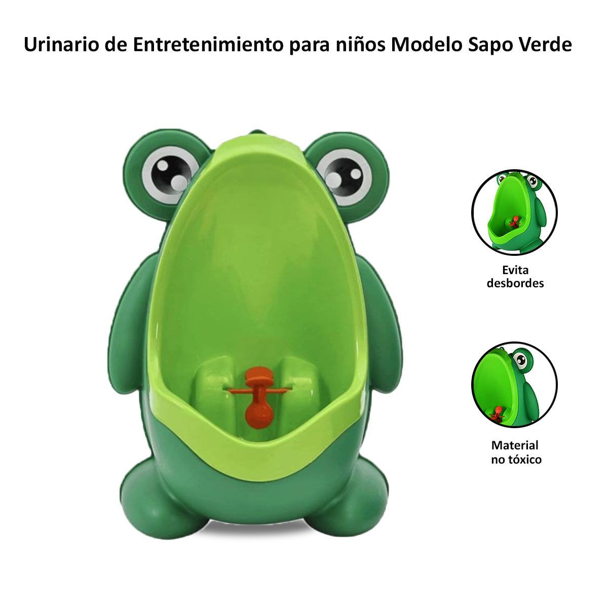 GENERICO - Bacín Urinario para Niños Modelo Sapito Verde