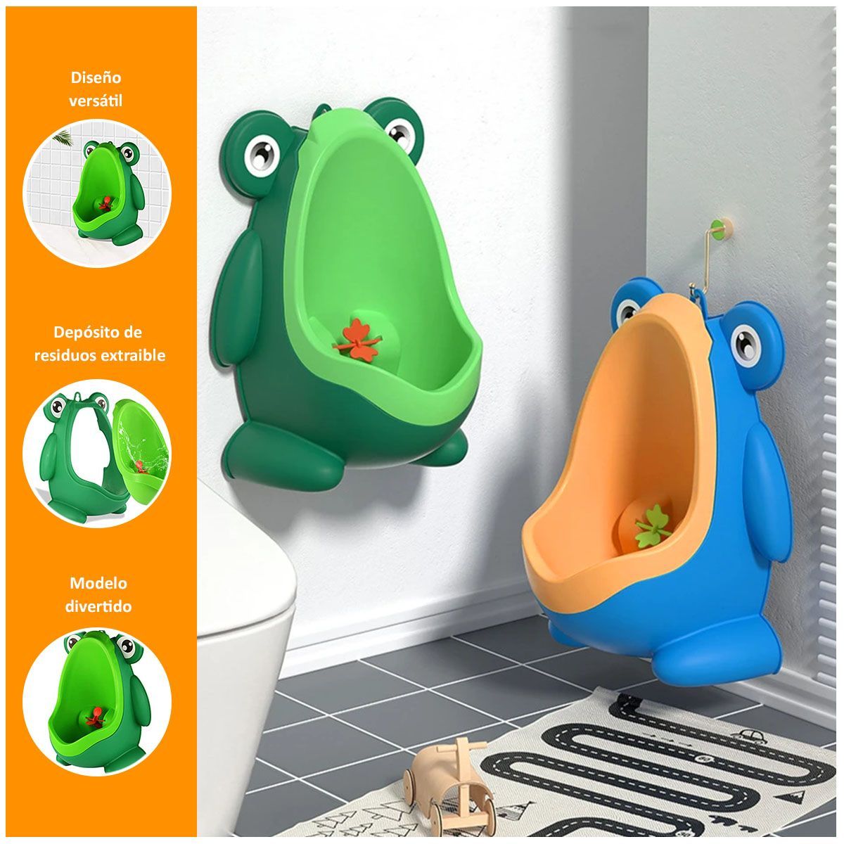 GENERICO - Bacín Urinario para Niños Modelo Sapito Verde