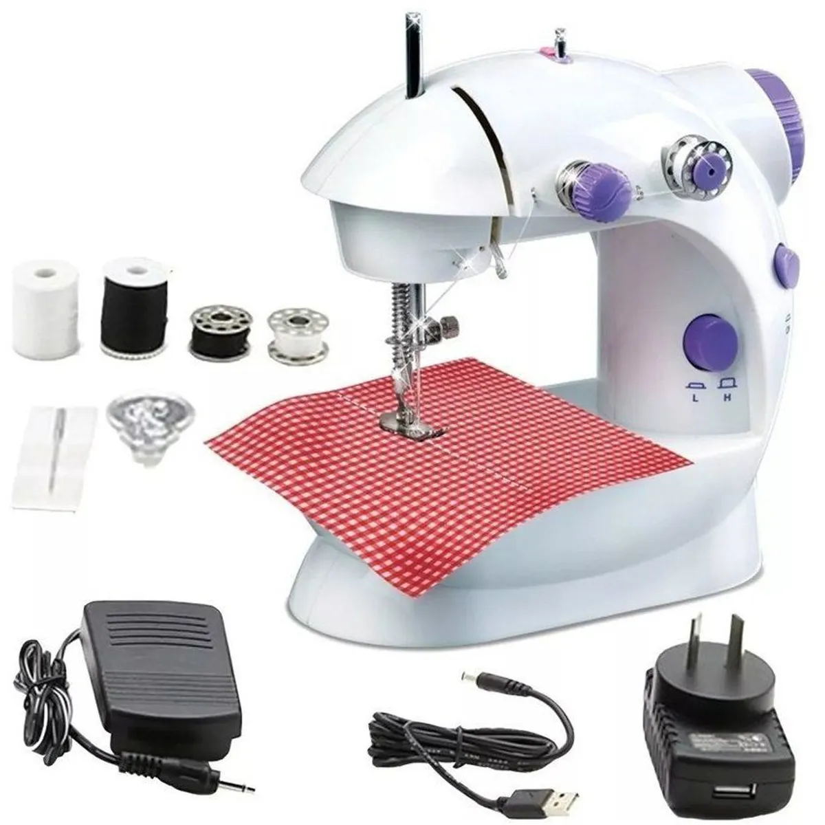 GENERICO - Mini maquina de coser portatil 4 en 1 - morado