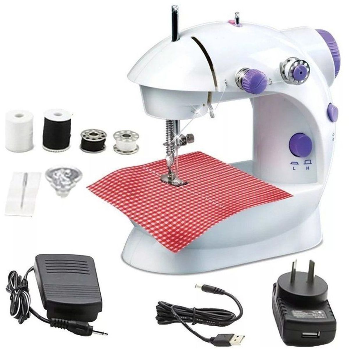 GENERICO - Mini maquina de coser portatil 4 en 1 - morado