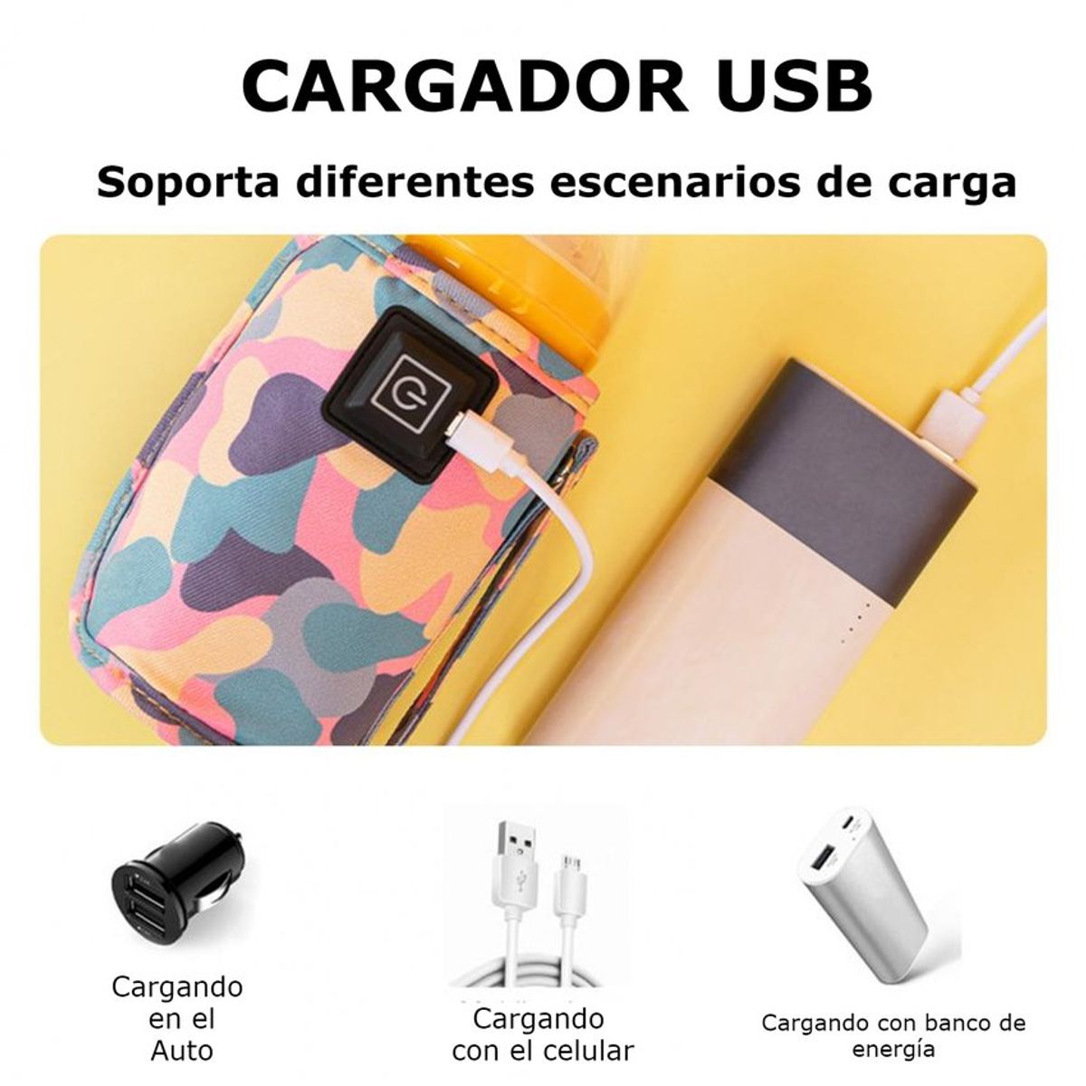 GENERICO - Calentador de biberones usb portatil  bebes viajeros celeste