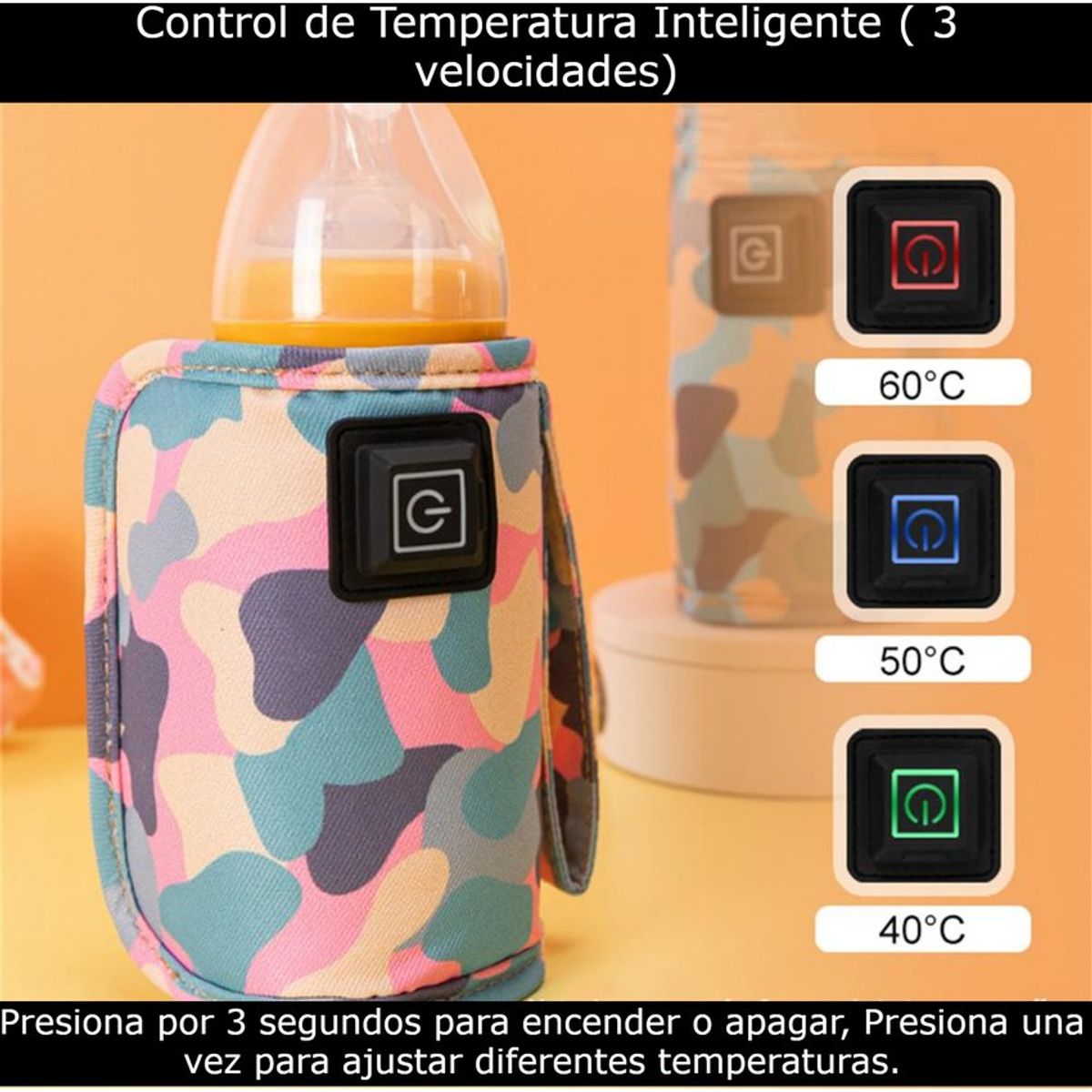 GENERICO - Calentador de biberones usb portatil bebes viajeros verde