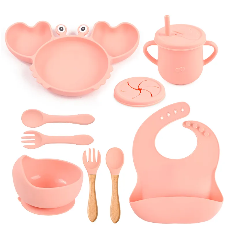 OEM - Platos para bebes - plato de silicona bebe  rosado