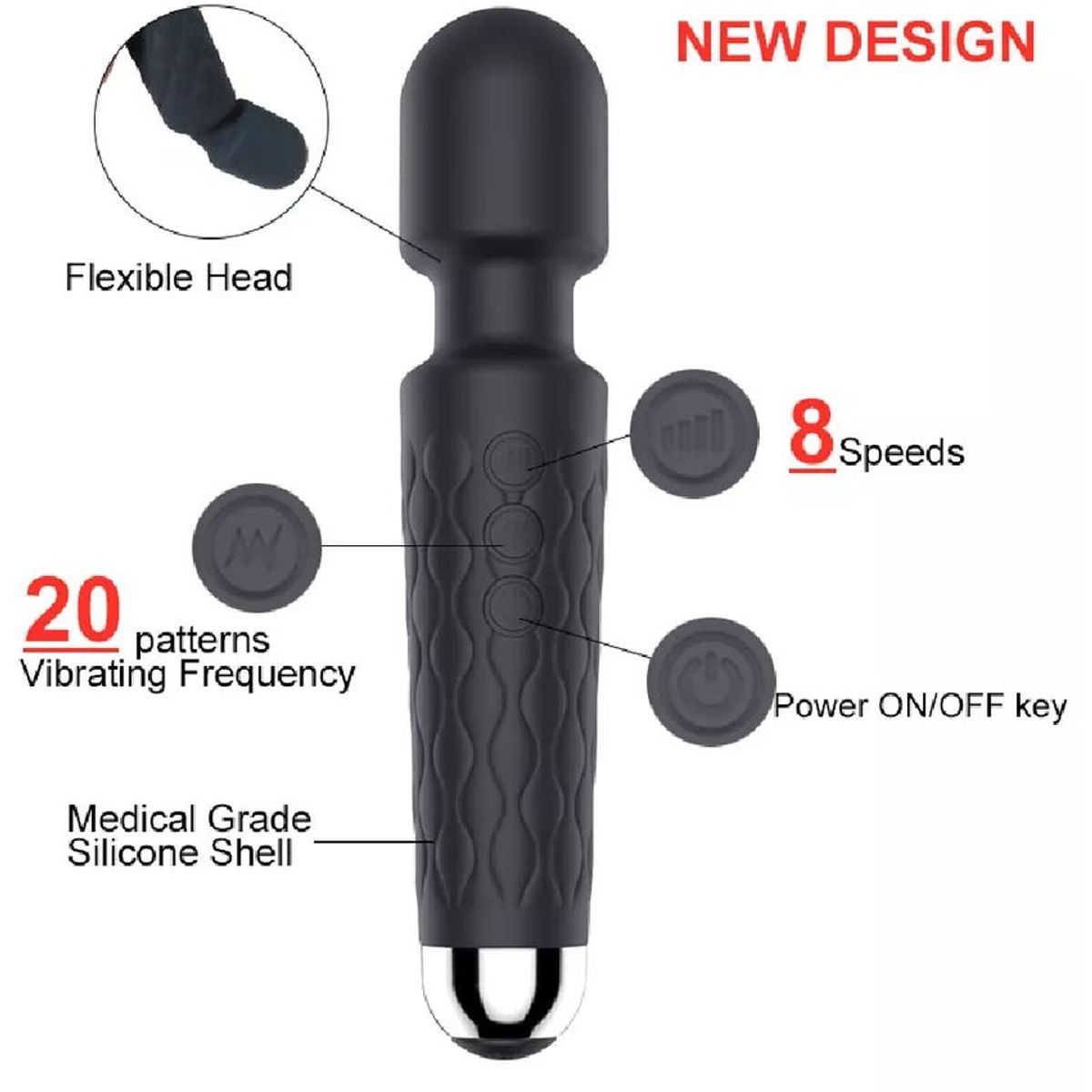 OEM - Vibrador sexual estimulador de clitoris recargable  pink